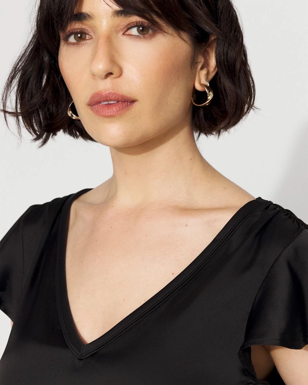 Satin-Front Glamgetter Tee