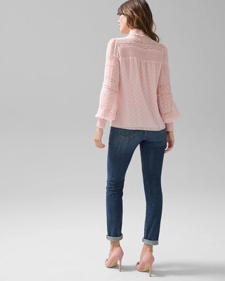 White Mixed Lace Blouse