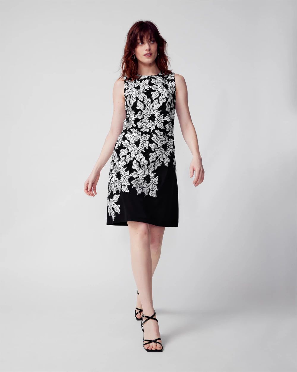 Mixed Lace Shift Dress