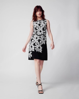 Mixed Lace Shift Dress