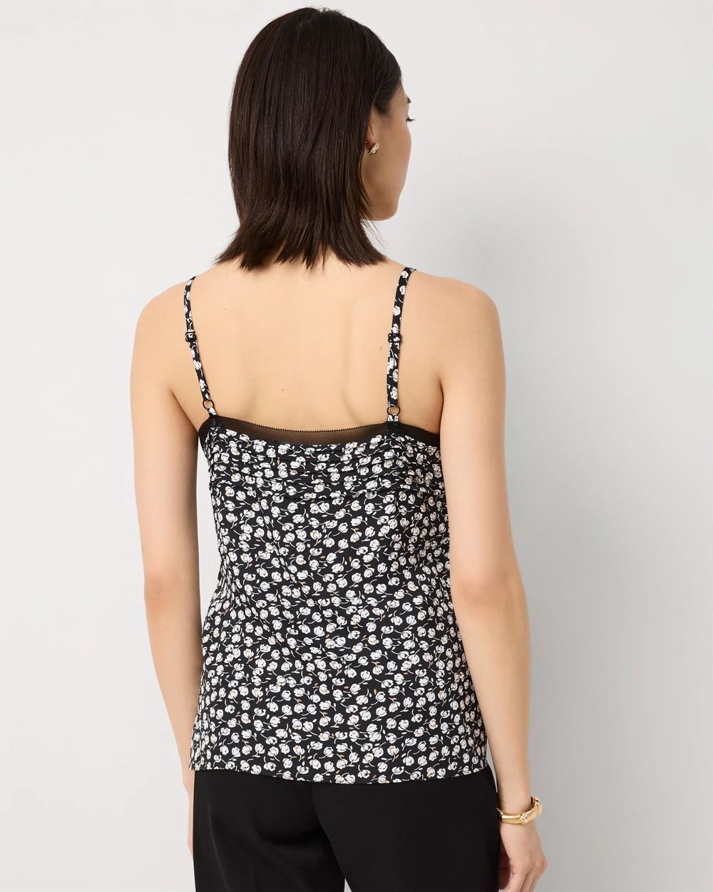 Pintuck Crepe Tank