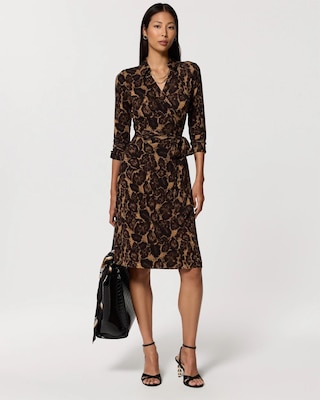 Collared Wrap Dress click to view larger image.