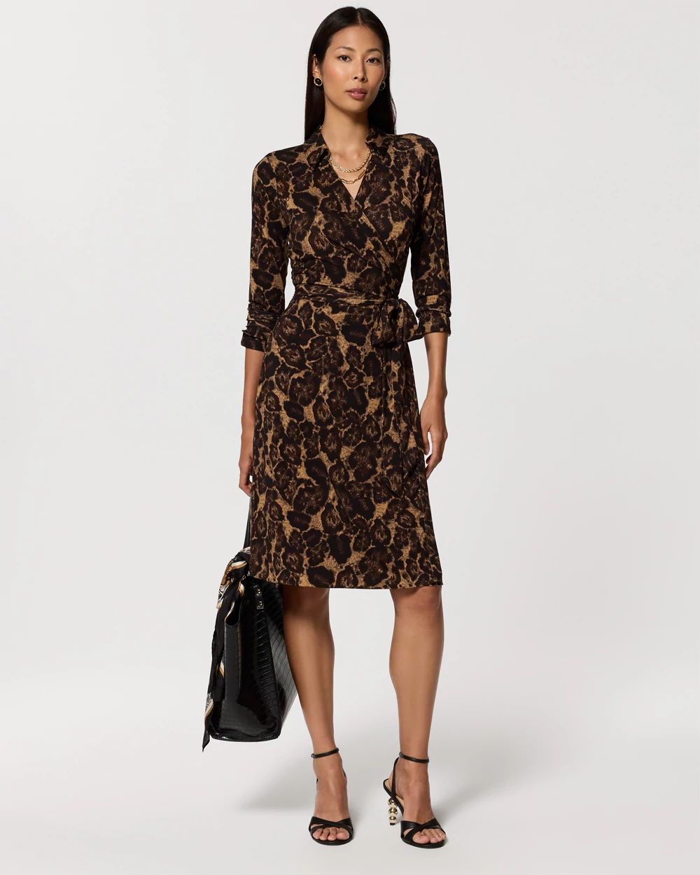 Collared Wrap Dress click to view larger image.