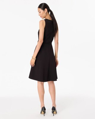 Petite Ponte Sleeveless Dress click to view larger image.