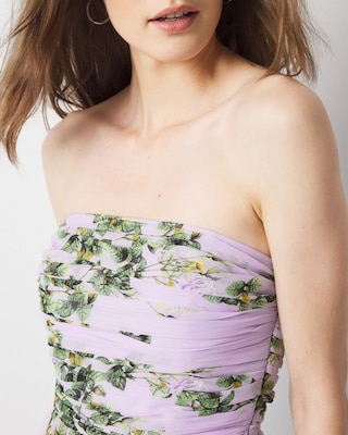 Strapless Chiffon Maxi Dress click to view larger image.