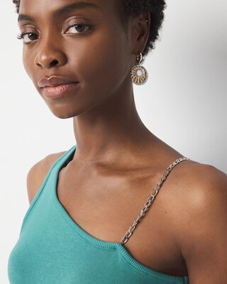 Chain Strap Ribbed Tank click to view larger image.