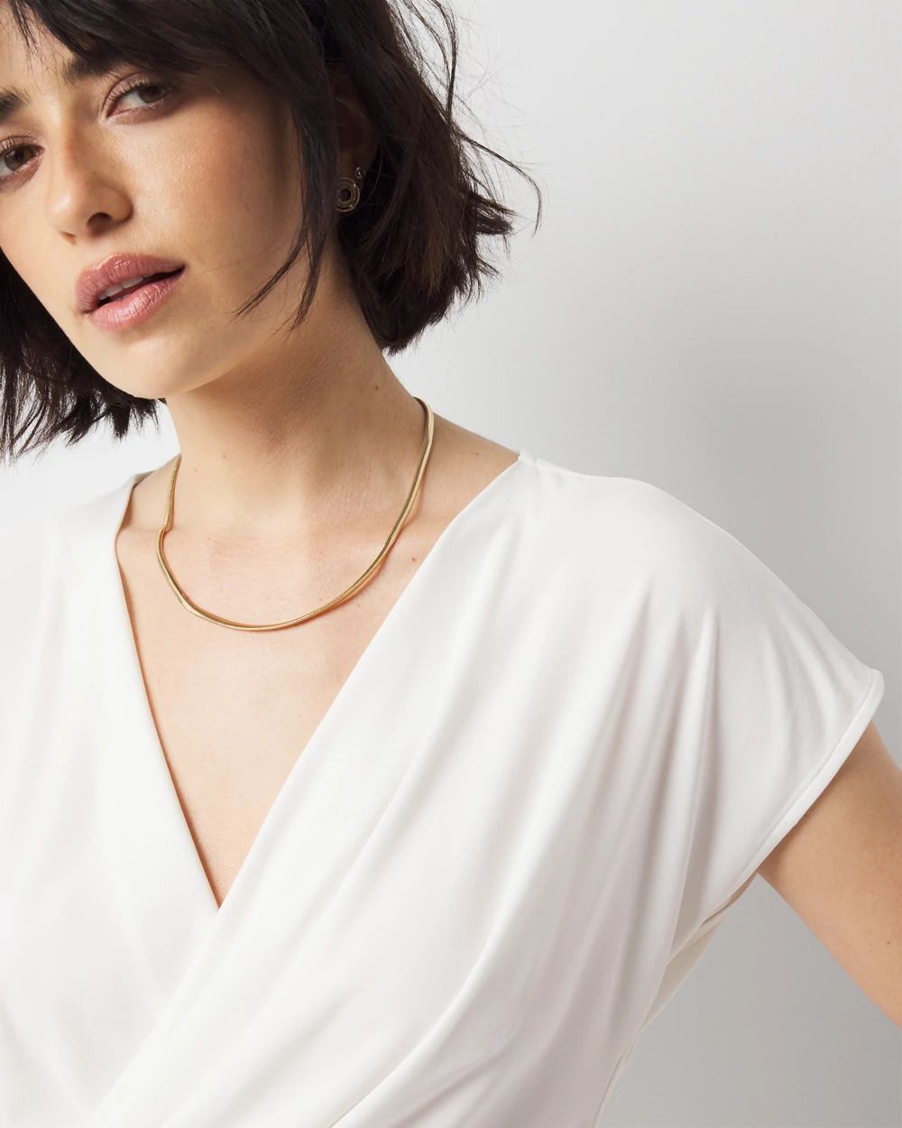 Draped Surplice Top
