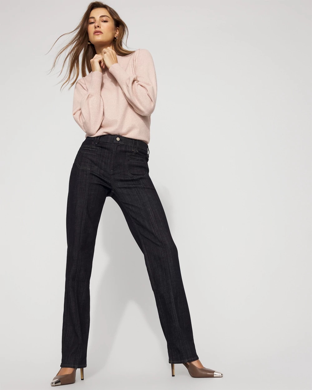 Blouson Sleeve Mockneck Pullover Sweater - image 2