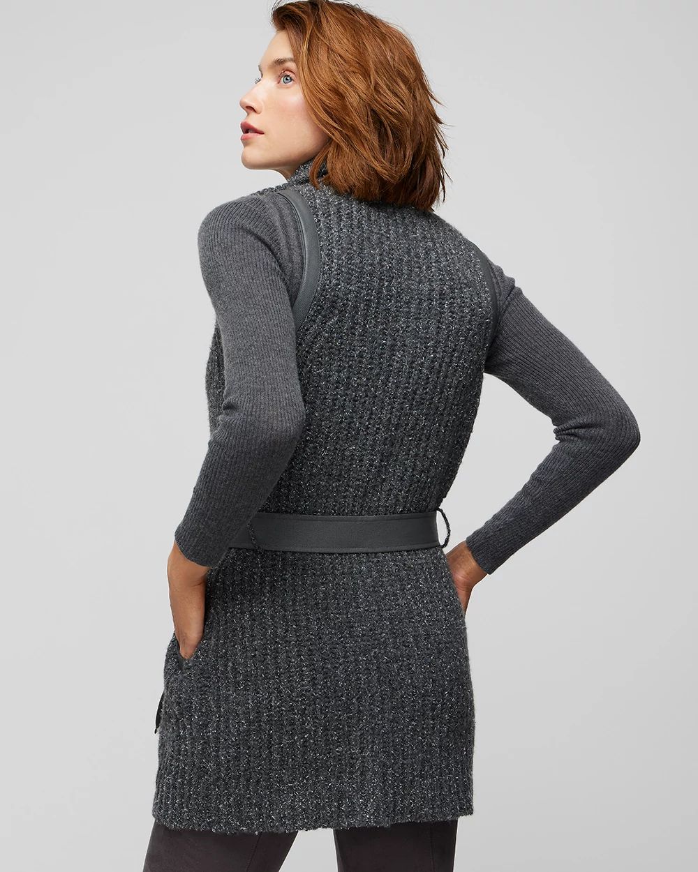 Boucle Coated Sweater Vest