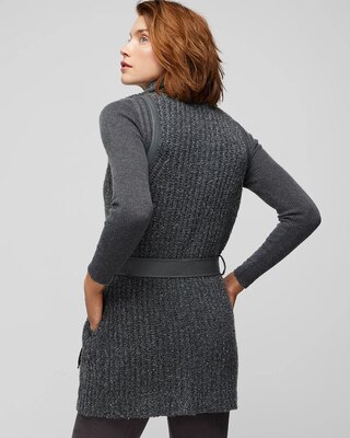 Boucle Coated Sweater Vest
