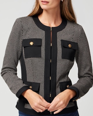 WHBM® Jacquard Knit Stylist Jacket click to view larger image.