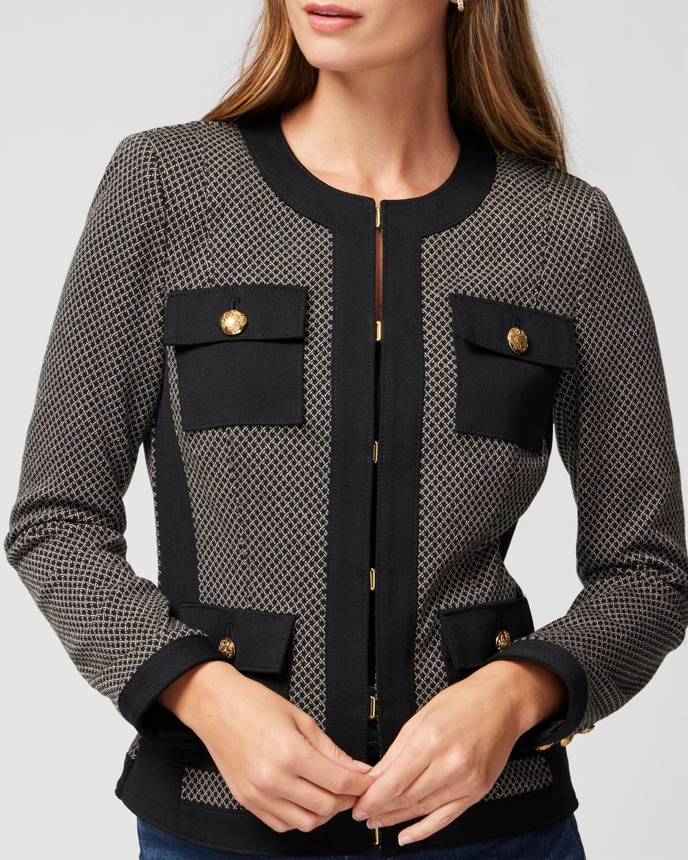 Petite WHBM® Jacquard Knit Stylist Jacket
