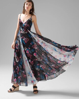 Mix Print Maxi Dress