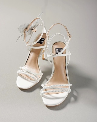 Strappy White High-Heel Sandal