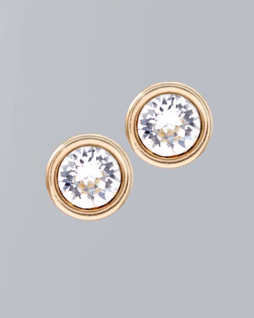 Gold Stud Earrings click to view larger image.