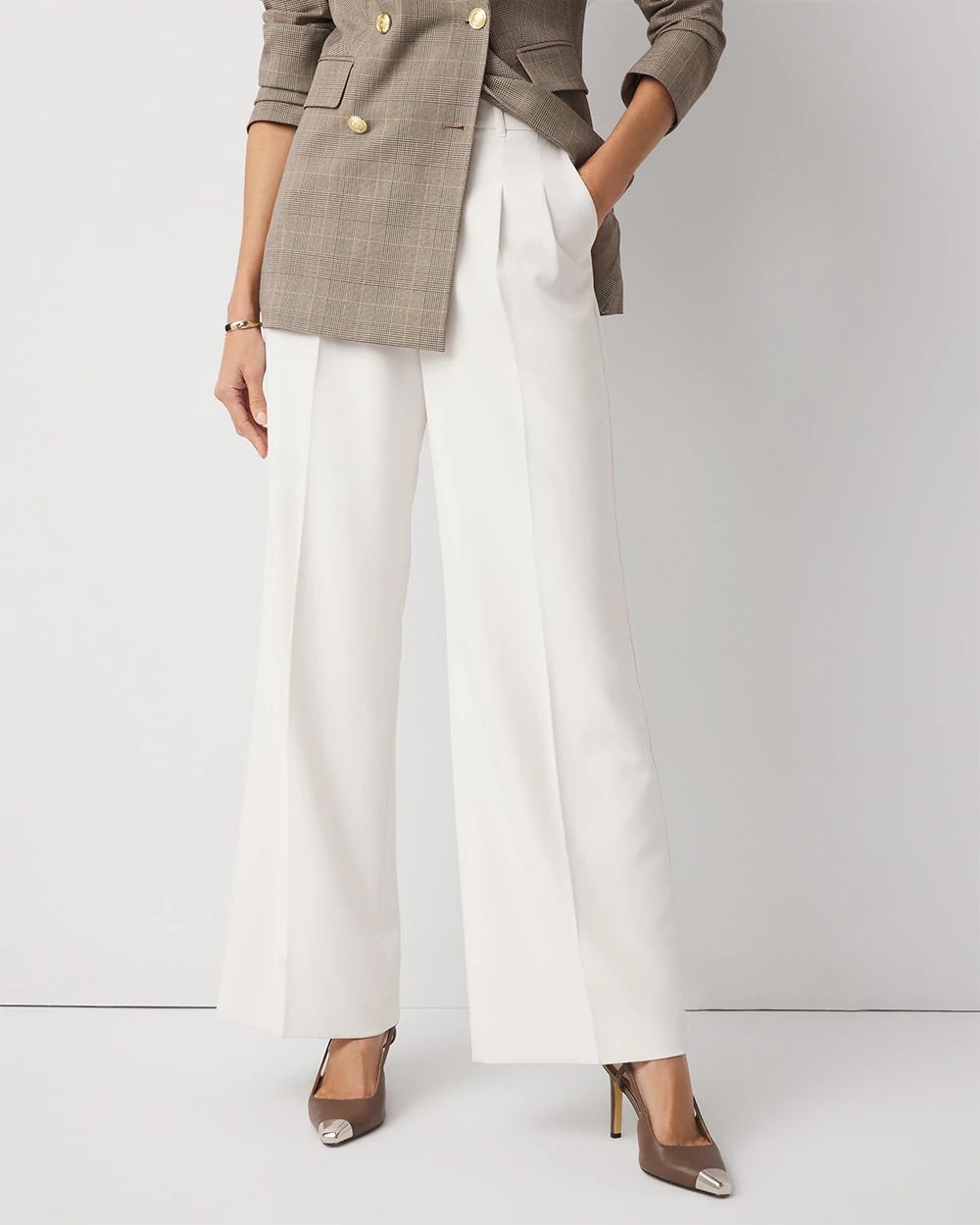 Pleated Wide Leg Pant