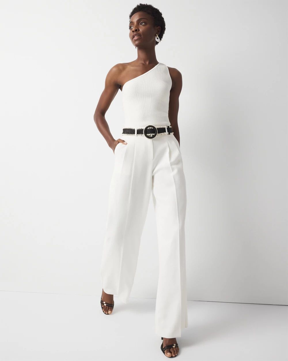Pleated Wide Leg Pant