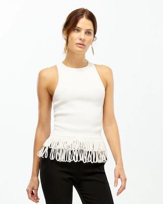 Fringe Hem Sweater Tank