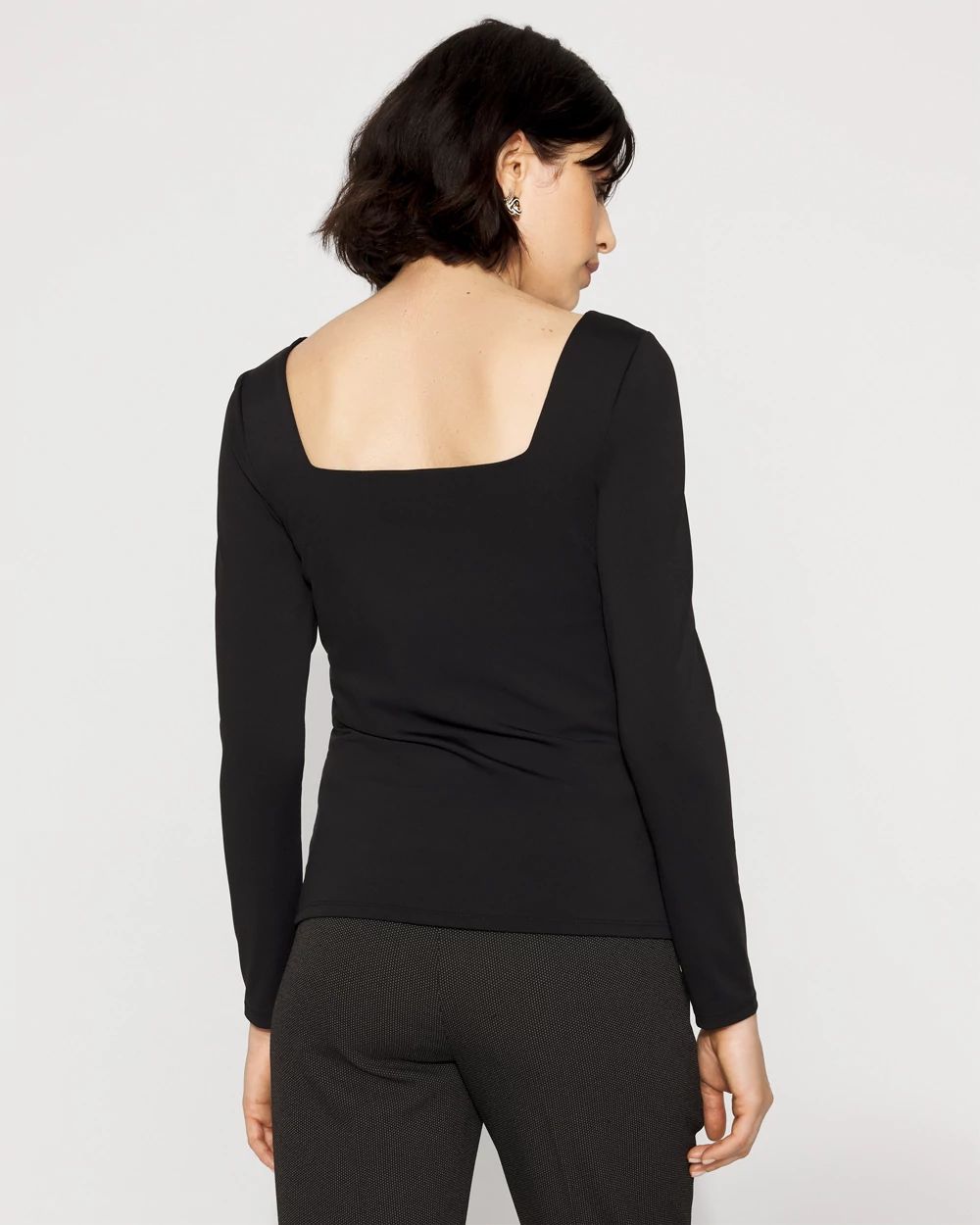 WHBM FORME™ All Ways Stretch Square Neck Long-Sleeve Tee click to view larger image.