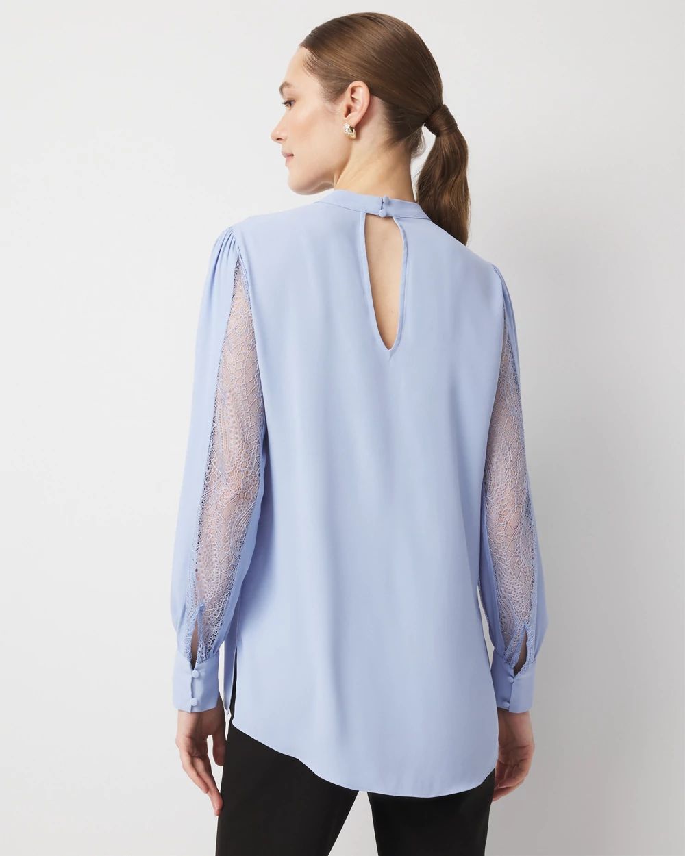 Lace + Crepe Blouse click to view larger image.