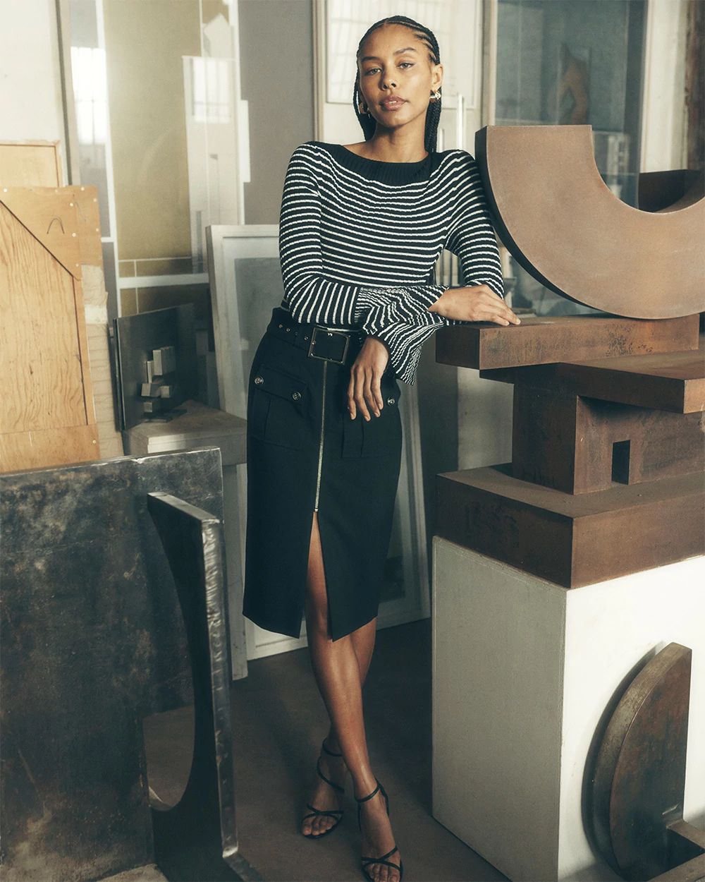 Belted Utility Skirt