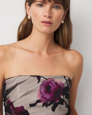 Crepe + Tulle Floral Bustier