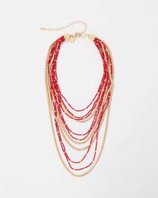 Seed Bead Convertible Multistrand Necklace click to view larger image.