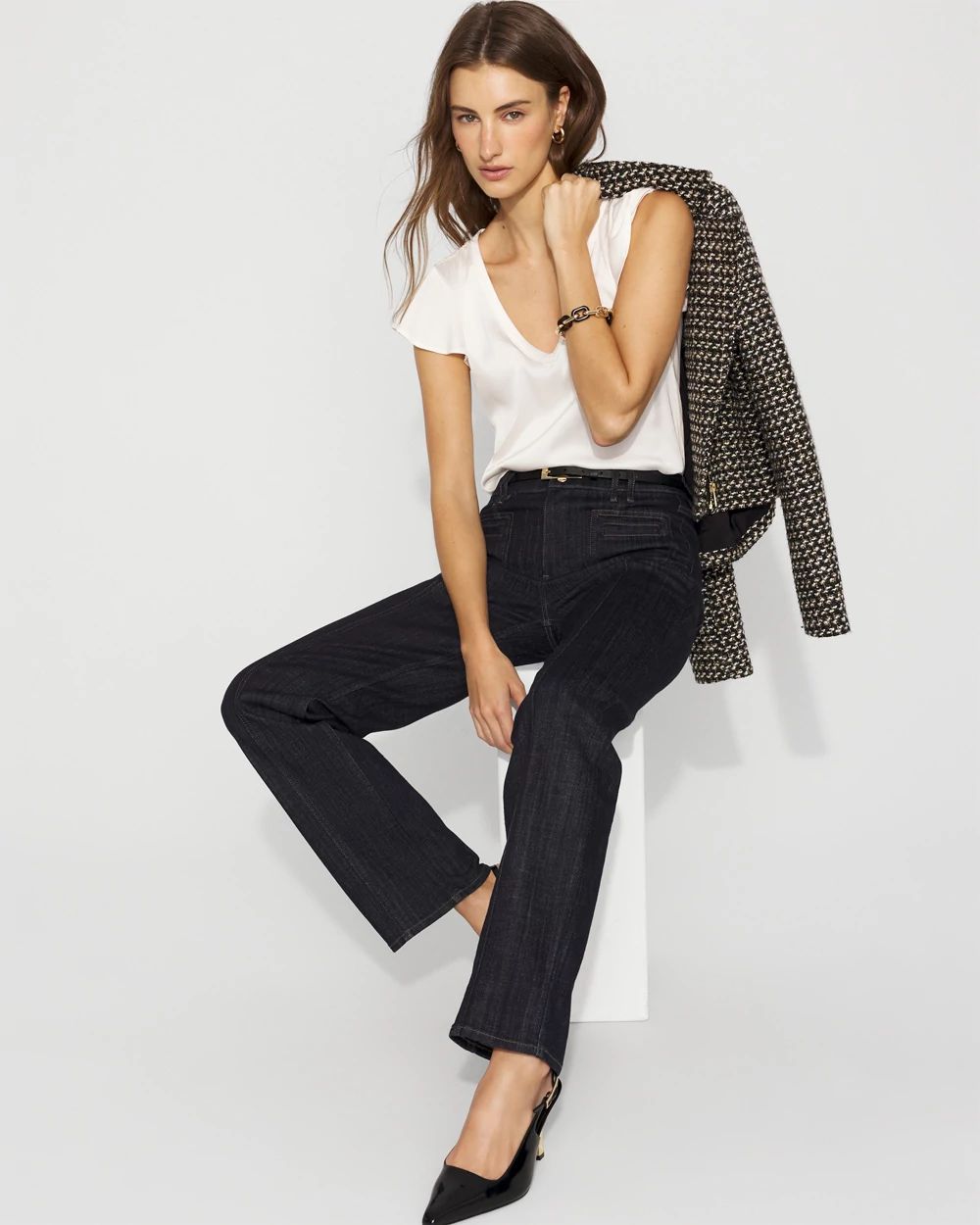 Satin-Front Glamgetter Tee click to view larger image.