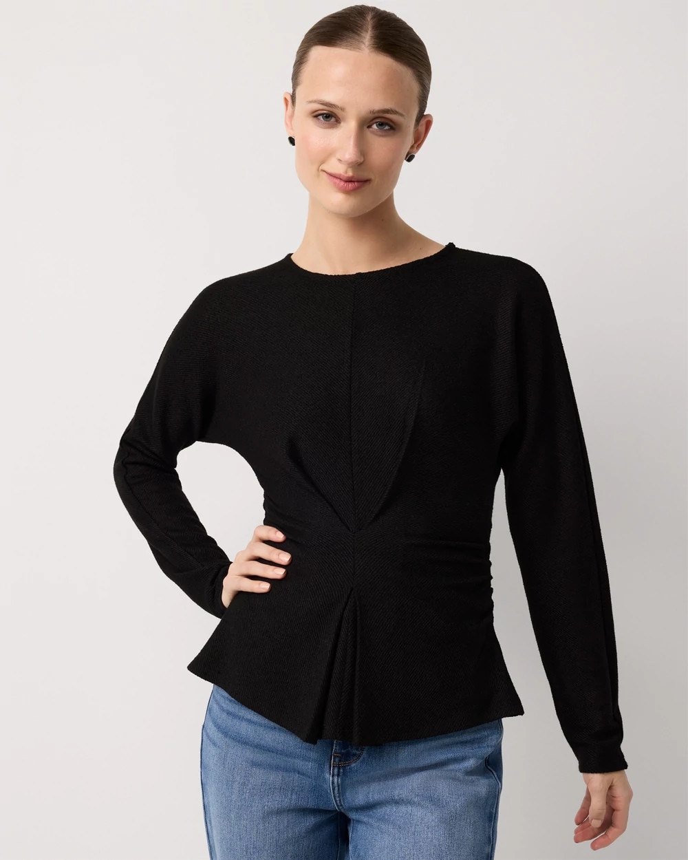 Ruched Long Sleeve Top - image 1