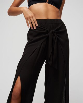 Tie-Front Wrap Beach/Swim Pants