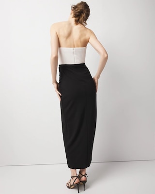 Strapless Colorblock Midi Dress click to view larger image.