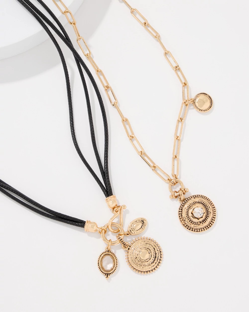 Layered Coin Convertible Necklace