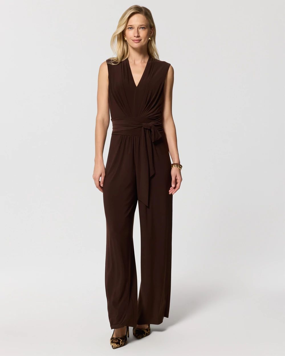 Sleeveless Pleated Jumpsuit