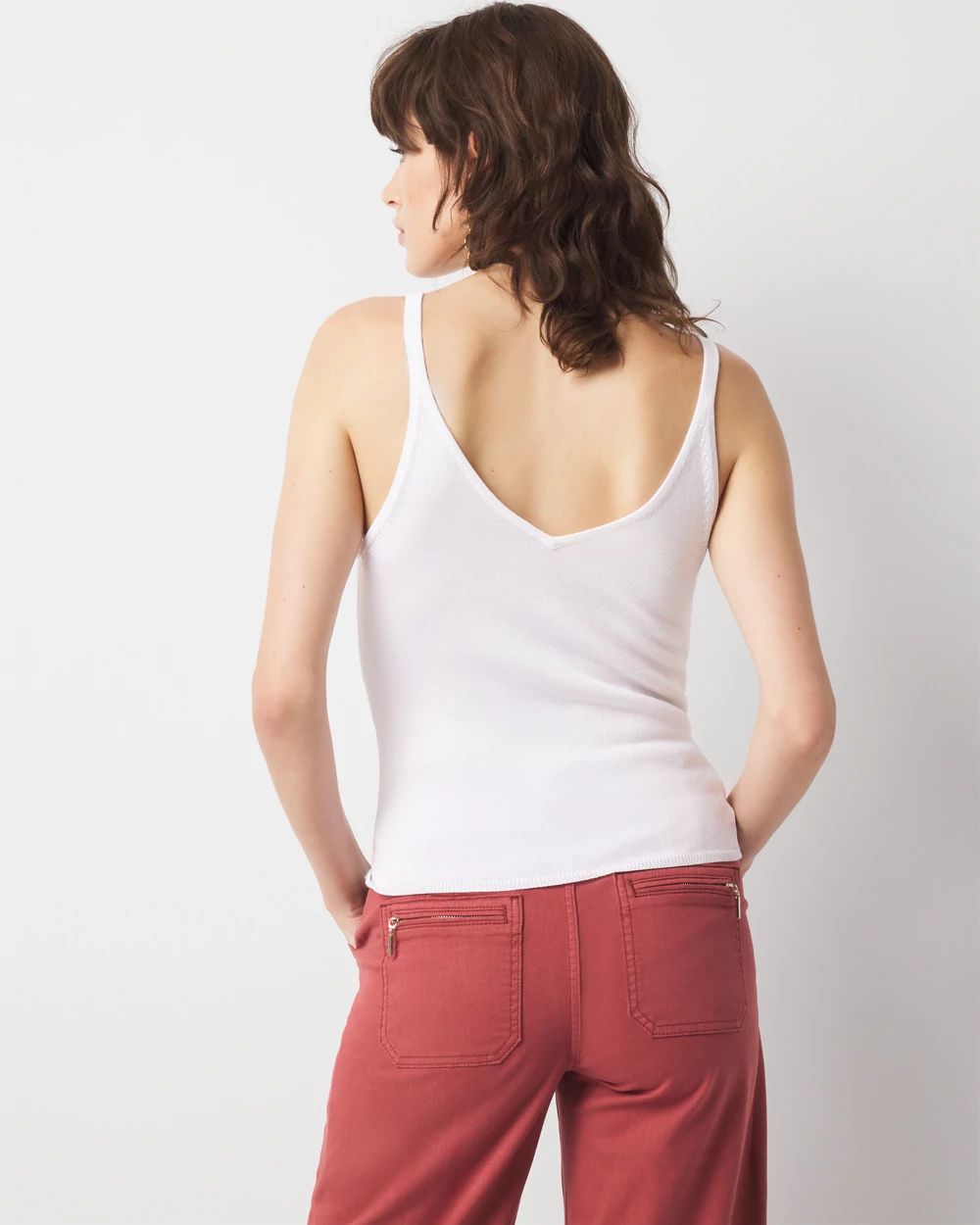 Ruched Hardware Sweater Tank