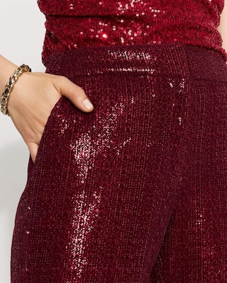 Zoey Sequin Velvet Straight Pant click to view larger image.