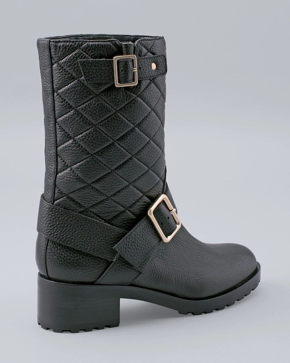 Quilted Mid-Calf Boots