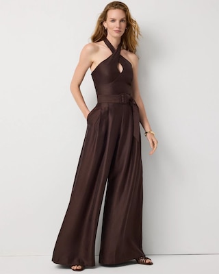 Belted Halter Jumpsuit