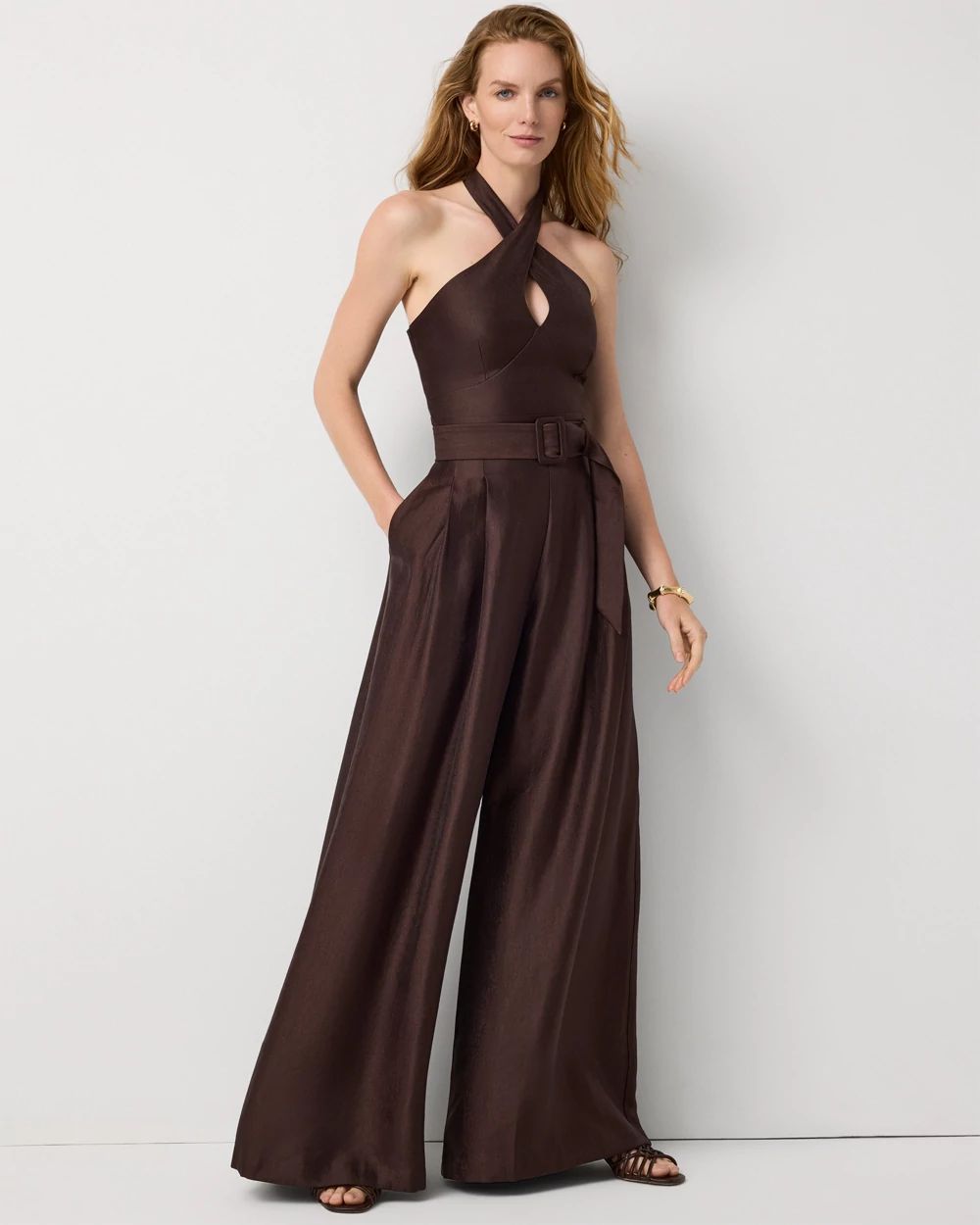 Belted Halter Jumpsuit