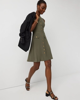 Sleeveless Button Front Dress click to view larger image.