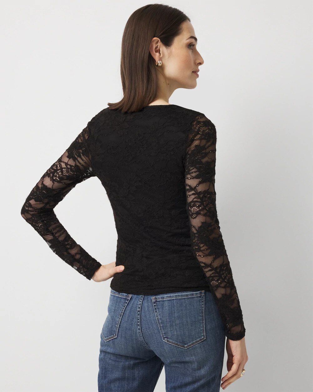 WHBM FORME™ Lace Square Neck Top