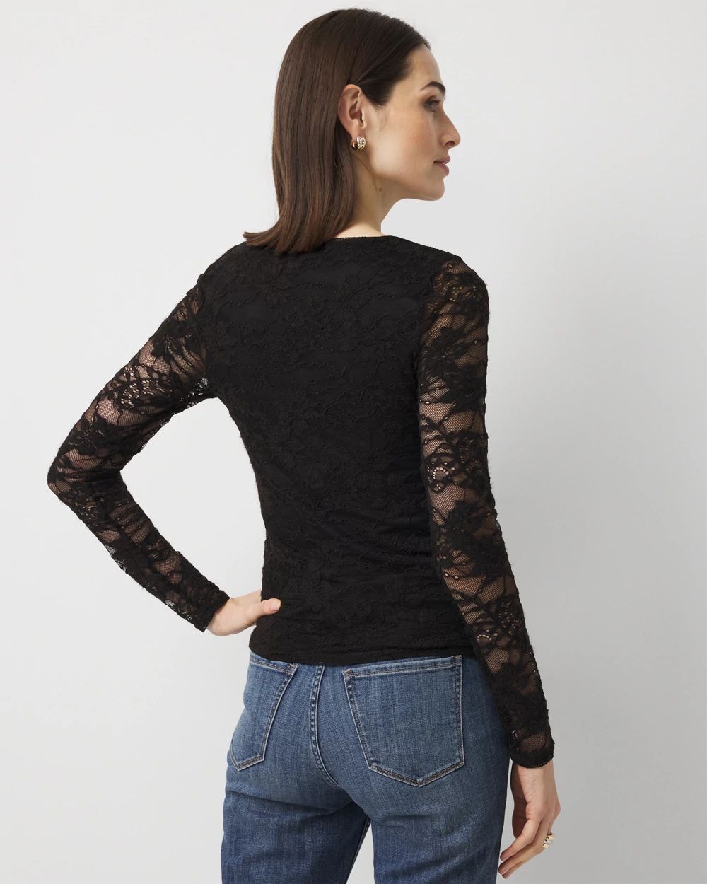 WHBM FORME™ Lace Square Neck Top