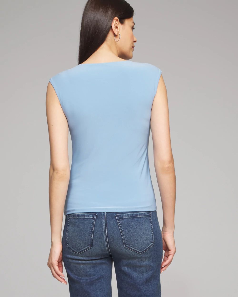 Outlet WHBM Cap Sleeve Scoop Neck Top click to view larger image.