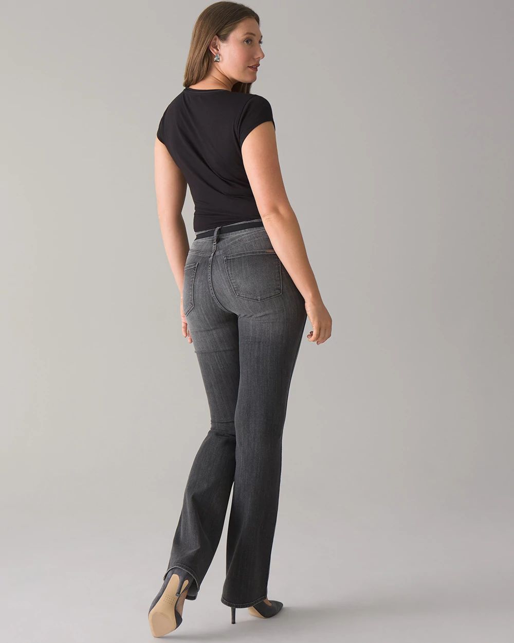 Curvy-Fit High-Rise Skinny Flare Jeans