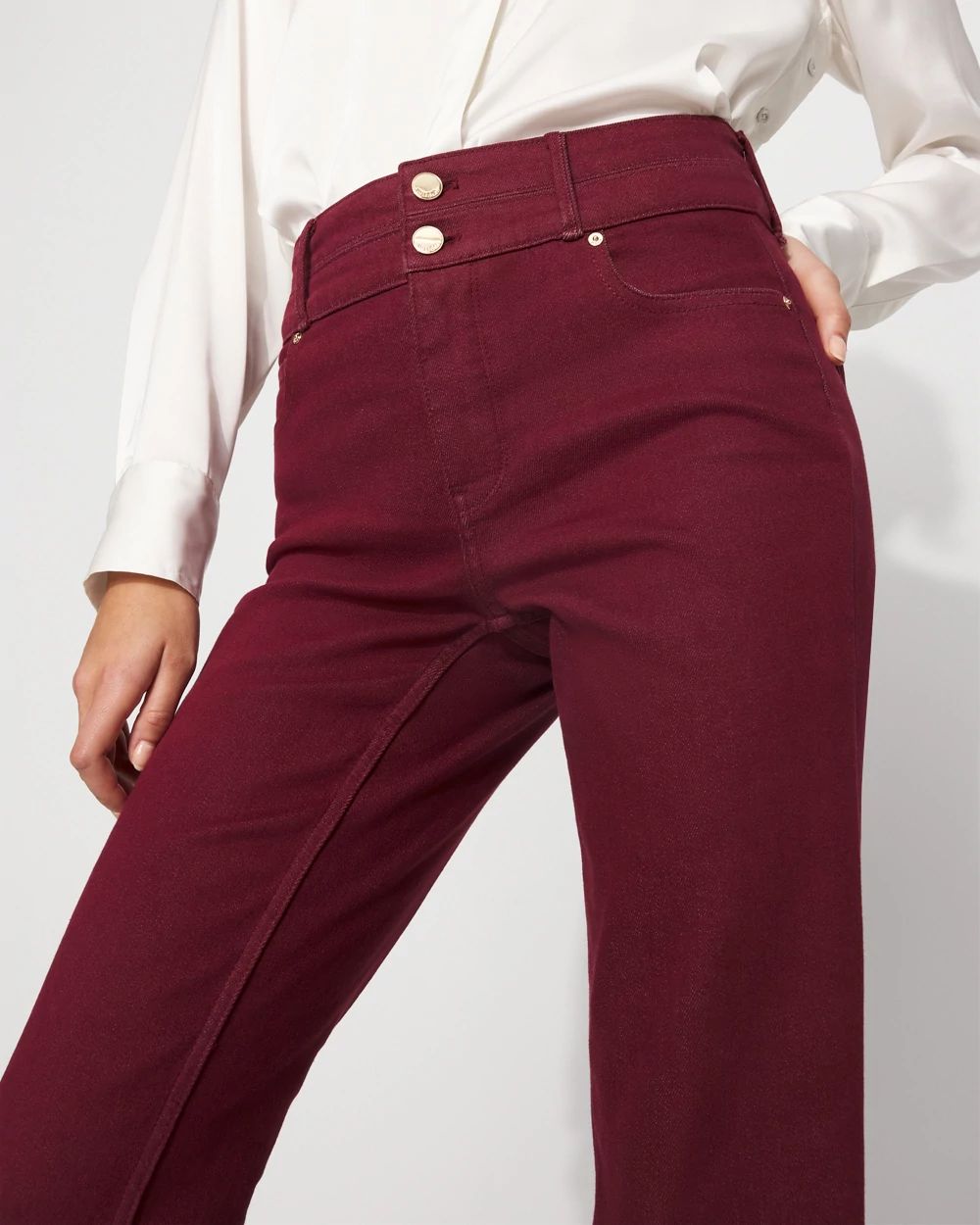 Petite Extra High-Rise Double-Waist Trouser Jean