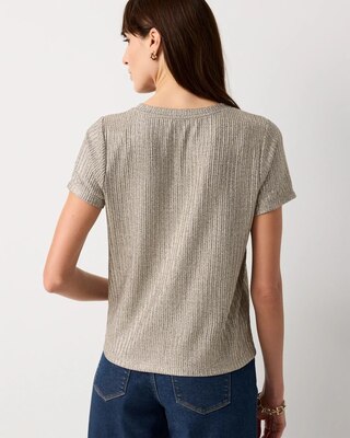 Shimmery Side Button Tee click to view larger image.