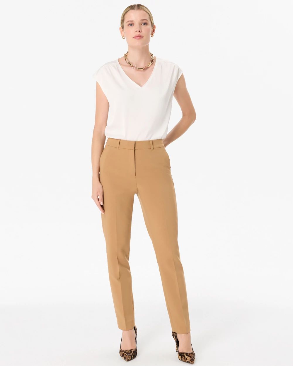 Luxe Stretch High-Rise Elle Slim Ankle Pant