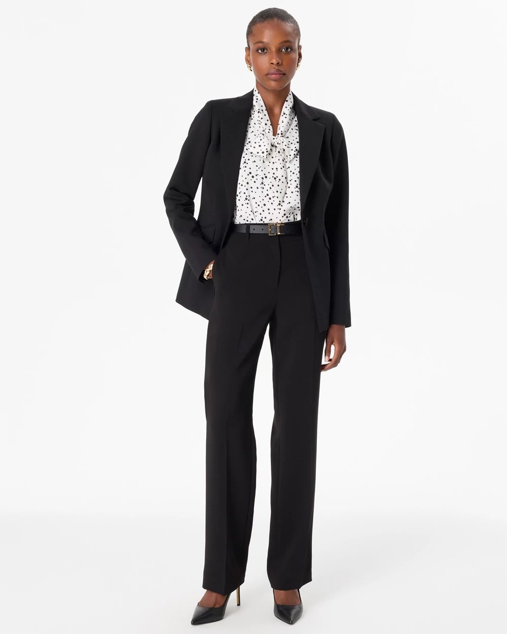 WHBM® Luxe Stretch One-Button Blazer click to view larger image.