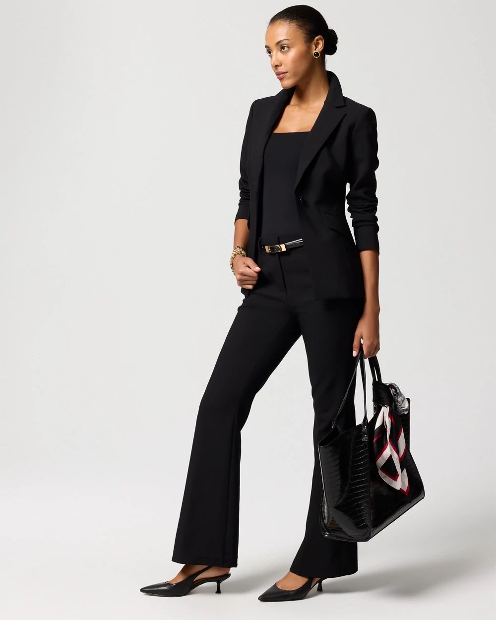 WHBM® Luxe Stretch One-Button Blazer click to view larger image.