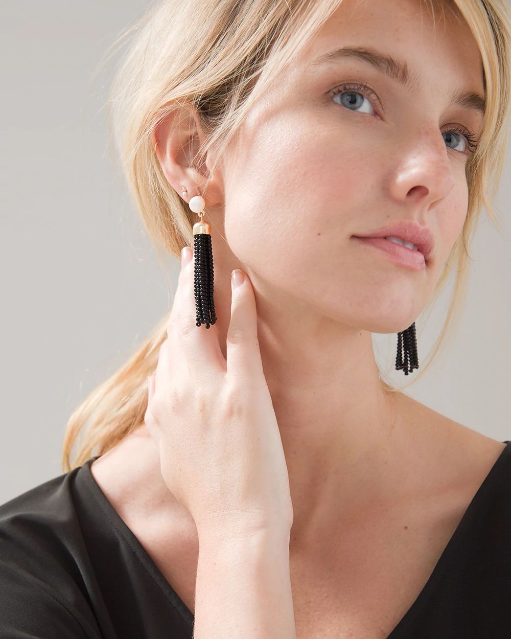 Black Tassel Earrings White House Black Market