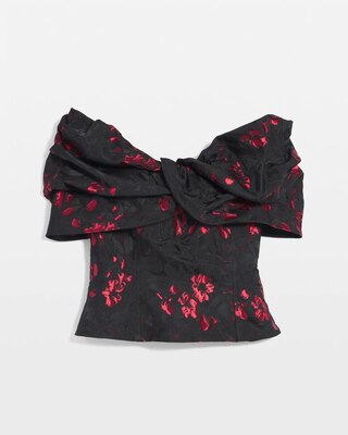 Floral Jacquard Bustier click to view larger image.